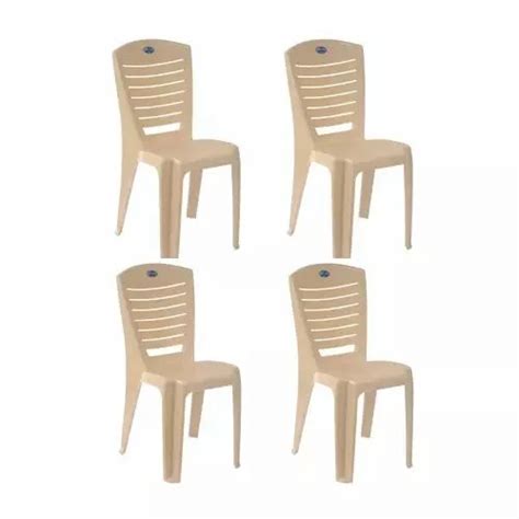 Nilkamal Chr Marble Beige Armless Chair Set Of Pcs At Rs