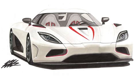 Realistic Car Drawing Koenigsegg Agera R Time Lapse YouTube