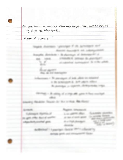 Solution Ap Biology Unit 5 Degrees Of Dominance Epistasis Polygenic