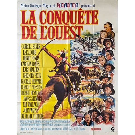 LA CONQUETE DE L OUEST Affiche de cinéma 120x160 cm 1962 R1970