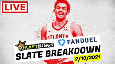 NBA DFS FanDuel DraftKings 2 10 2021 Slate Breakdown YouTube