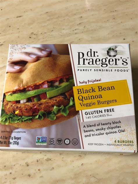 Dr Praeger S Veggie Burgers Black Bean Quinoa Calories Nutrition