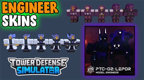 Tds Engineer Skin Suggestions Tower Defense Simulator Roblox Youtube