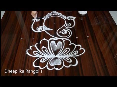 Dot Rangoli For Ganesh Festival Ganesh Kalasam Kolam With Dots