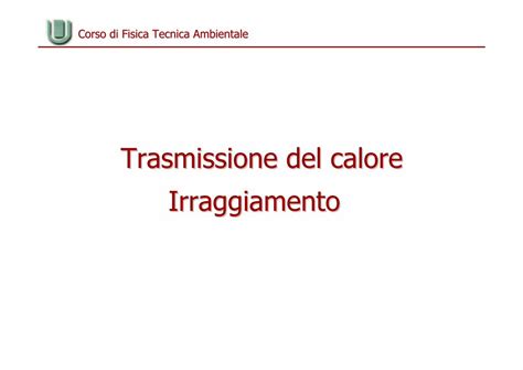 PDF Trasmissione Del Calore Irraggiamento Corso Di Fisica Tecnica