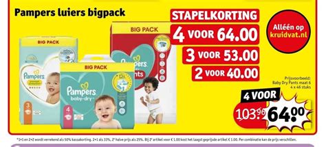 Pampers Luiers Bigpack Aanbieding Bij Kruidvat