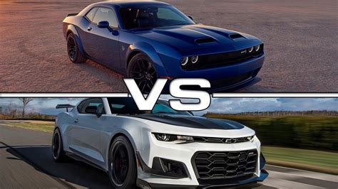 2019 Dodge Challenger Srt Hellcat Widebody Vs 2018 Chevrolet Camaro Zl1 Youtube