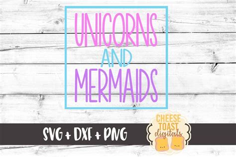 Unicorns And Mermaids Svg Mermaid Svg Unicorn Svg Unicorn Etsy