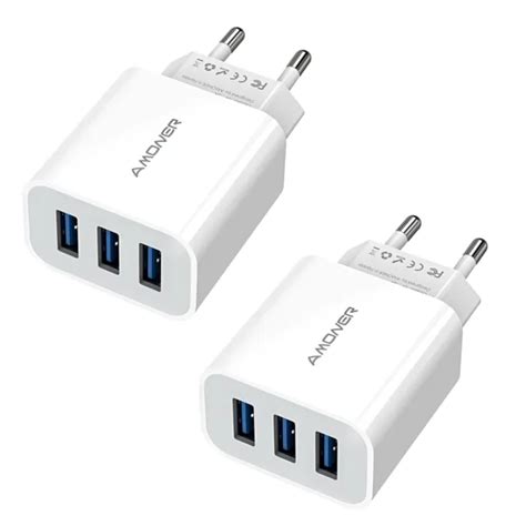 CHARGEUR SECTEUR USB 3 Ports Universel Chargeur Mural 5V 3A Max