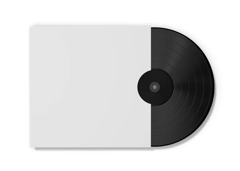 Music vinyl and record label disc mockup 16692287 PNG