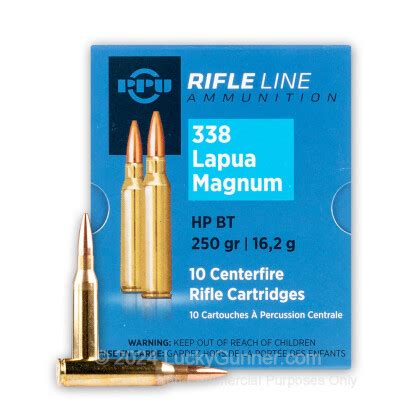 Premium 338 Lapua Magnum Remington Match Ammunition 250 Grain HP BT