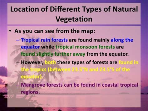 2011 Sec 3 Elective Geography Chapter 03 • Types Of Natural Vegetation