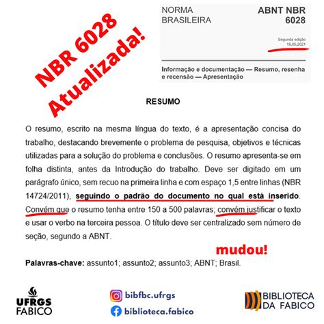 Norma Resumo Atualizada Biblioteca Da Fabico Ufrgs