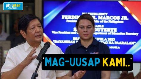 President Bongbong Marcos Nagsalita Sa Isyu Nina VP Sara Duterte At