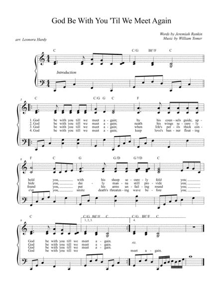 God Be With You Til We Meet Again Voice Digital Sheet Music