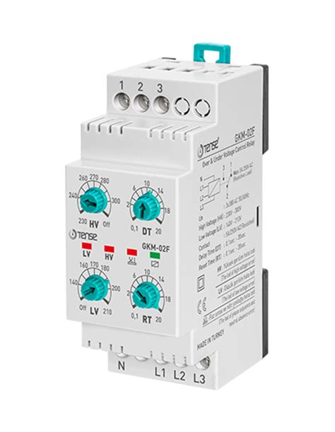 Relais de contrôle de surtension et de sous tension triphasé à séquence