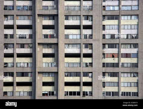 Concrete Apartment Block Architectural Backgroundtexture Stock Photo