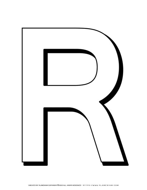 Printable Letter R Coloring Pages