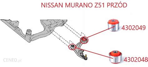 Mpbs Zestaw Tulei Wahacza Przedniego Nissan Murano Z51 Opinie I Ceny