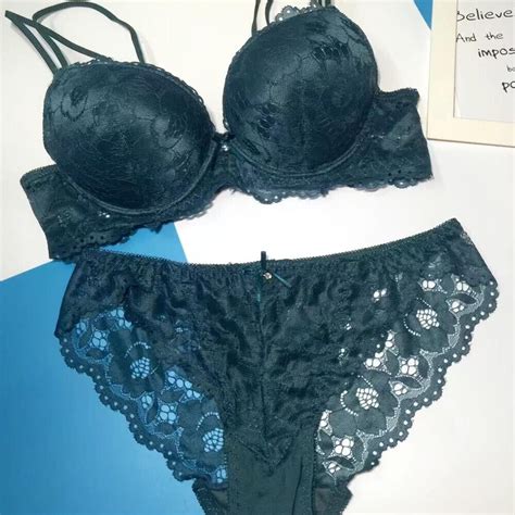 Small Breasted Women Bras Set Sheer Lace Brassiere Padded Sexy Lingerie Panties Ebay