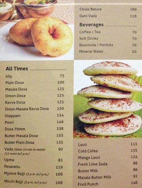 Chutneys Menu, Menu for Chutneys, Jubilee Hills, Hyderabad - Zomato