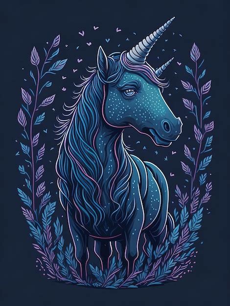 Premium Vector Enchanted Equine Captivating Unicorn In Magical