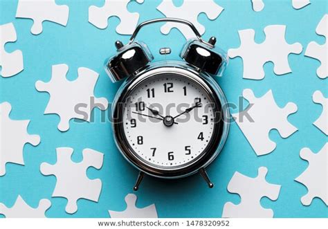 Retro Alarm Clock Jigsaw Puzzle Pieces Stock Photo 1478320952 ...