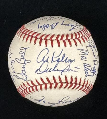 Tigers Indians Hofers Stars Multi Signed Baseball Sigs W