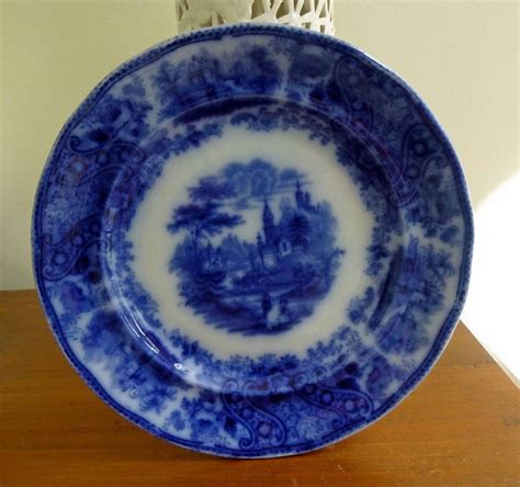 Early English Flow Blue Plate Nonpareil Burgess And Leigh England