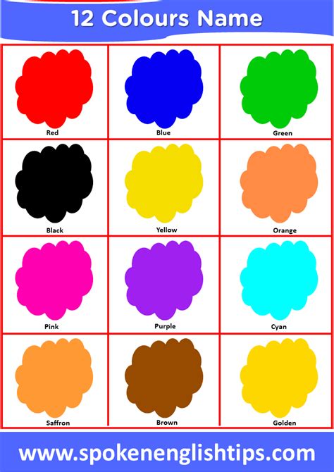 12 Colours Name Examples January 2025