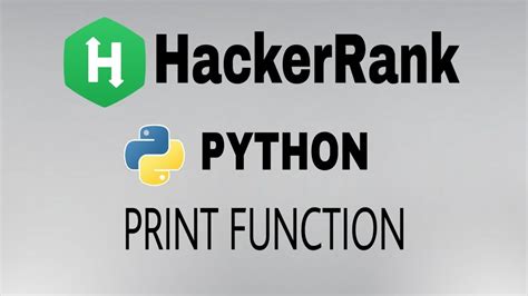 7 Print Function Hackerrank Python Solution English Explanation