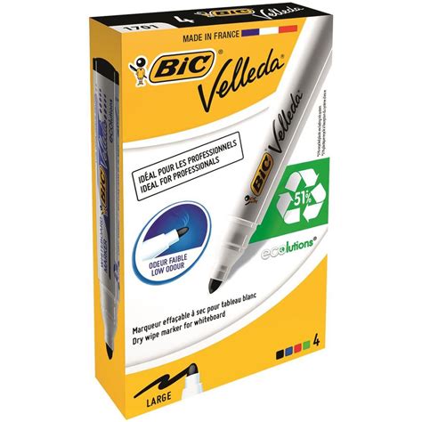 Shop Bic Bic Velleda 1701 Whiteboard Marker Bullet Tip 1 5mm Line