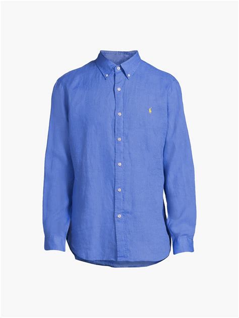 Polo Ralph Lauren Linen Shirt In Harbor Island Blue Endource