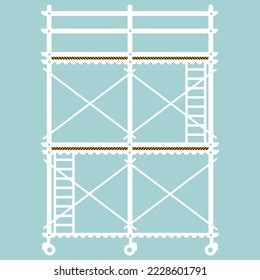 Scaffolding Construction Flat Line Icon Vector Stock Vector Royalty