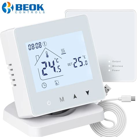 Beok RF Wireless WiFi Thermostat For Gas Boiler Heating Touch Screen