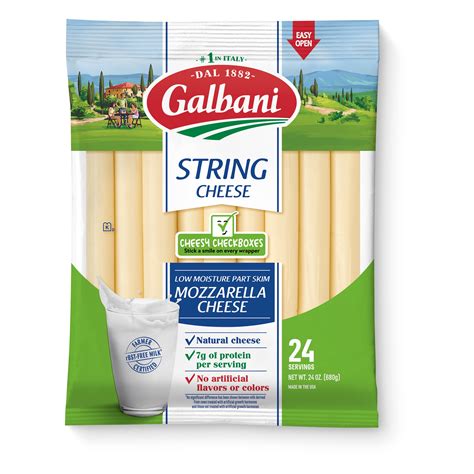 Galbani Part Skim Mozzarella String Cheese Oz Ct Walmart