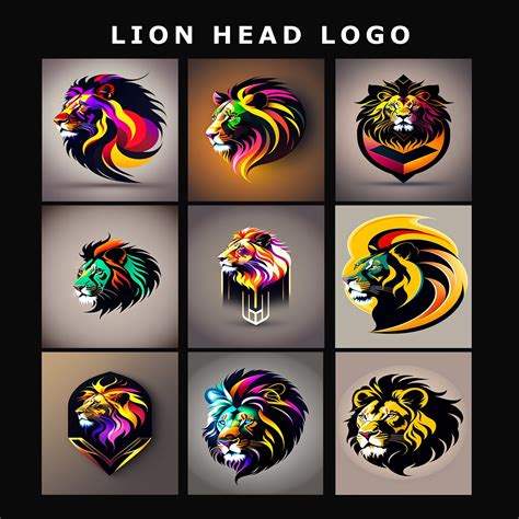 Lion Head Logo Design Template Lion Head Color Logo Lion Head Vector Logo Lion Head Icon