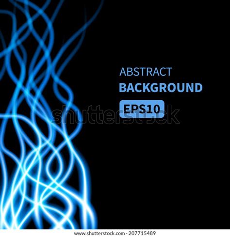 Abstract Blue Fire Flames On Black Stock Vector (Royalty Free ...