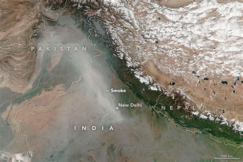 A Stream Of Smoke In Northern India