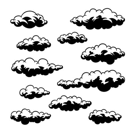 Premium Vector Set Of Hand Drawn Cloud Vector