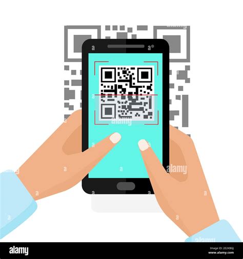 Scan Qr Code To Smartphone Flat Vector Infographics Stock Vector Image