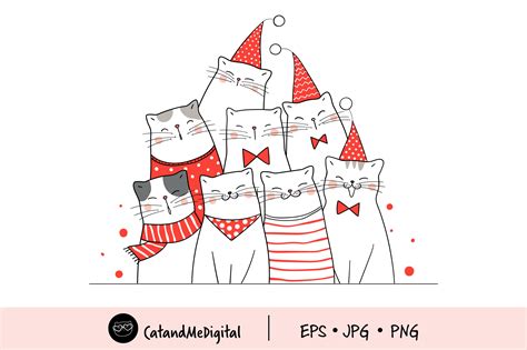 Funny Cat For Christmas Graphic By Catandme · Creative Fabrica