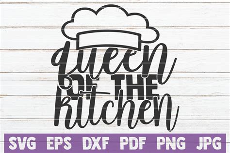 Queen Of The Kitchen Svg Cut File By Mintymarshmallows Thehungryjpeg