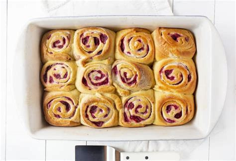 Raspberry Cream Cheese Sweet Rolls I Am Baker