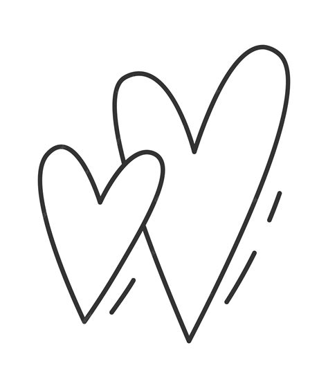 Doodle Forrado De Corazones Vector Premium