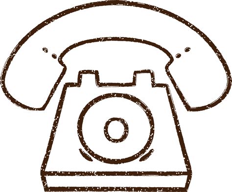 Telephone Charcoal Drawing 12255802 Vector Art at Vecteezy