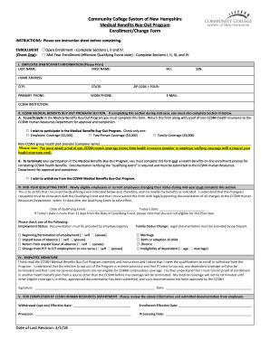 Fillable Online Nh Medicare Supplement Enrollment Form Harvard