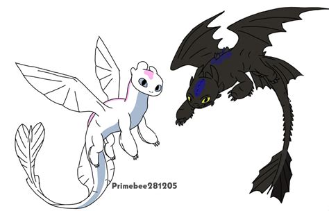 Alpha Light Fury And Toothless By Primebee281205 On Deviantart