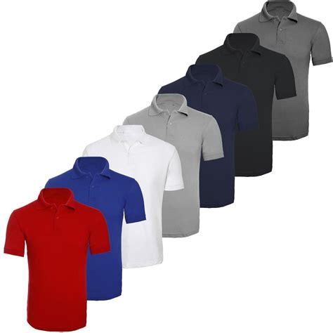 Mens Plain Casual Short Sleeve Polo T Shirt Casual Work Wear Best Quality Top Ebay