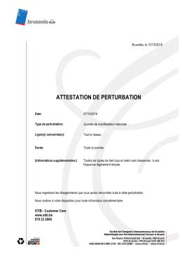 Attestation De Perturbation